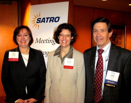 Presenters Carol Saul and Tynan Olechny, with SATRO Director Bud Baker